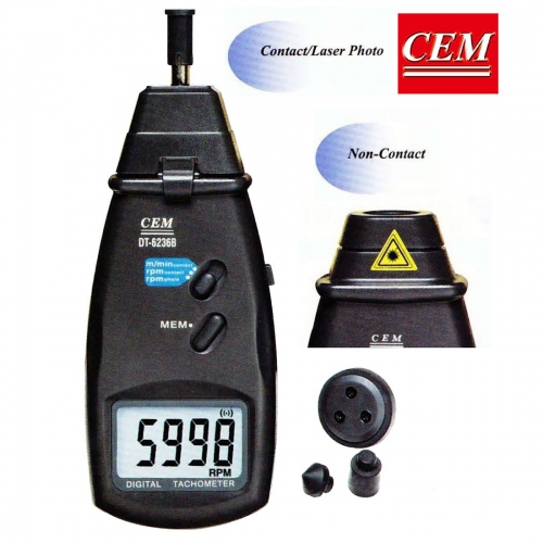 CEM DT-6236B High Accuracy Digital Contact / Non-contact Tachometer