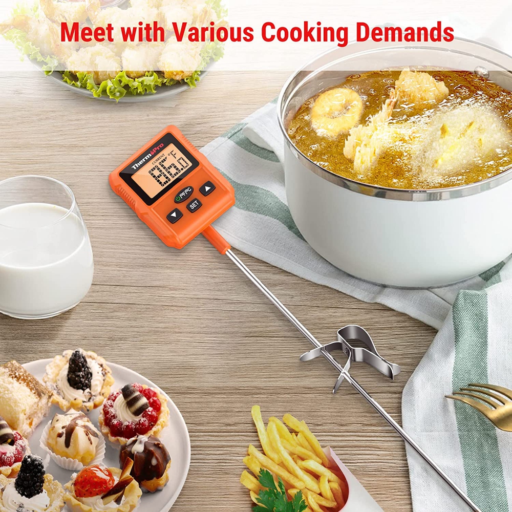 ThermoPro TP-511 Digital Candy & Frying Thermometer with Pot Clip