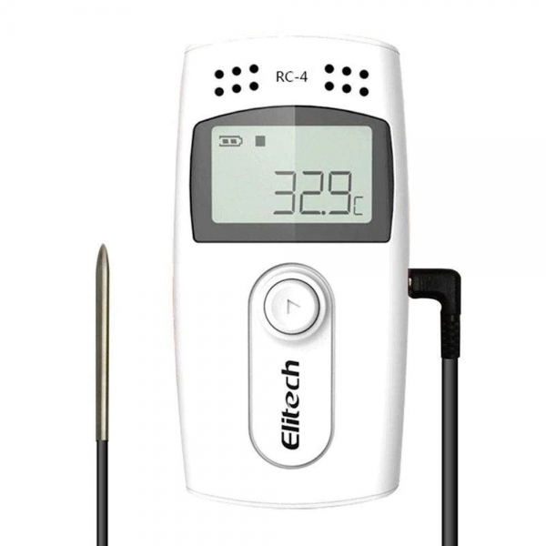Elitech RC-4 Temperature Data Logger with External Temp Sensor Audio Alarm -40~+85℃