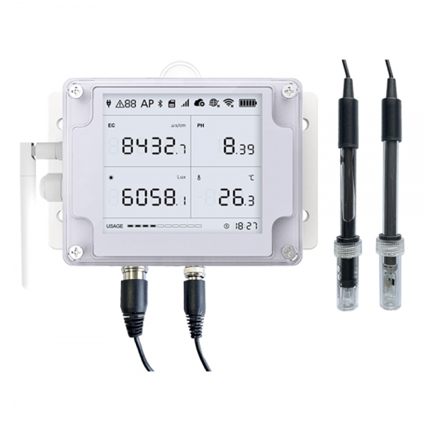 UbiBot GS2-WIFI Industrial-Grade WIFI EC pH Temperature Light Data Logger IoT System