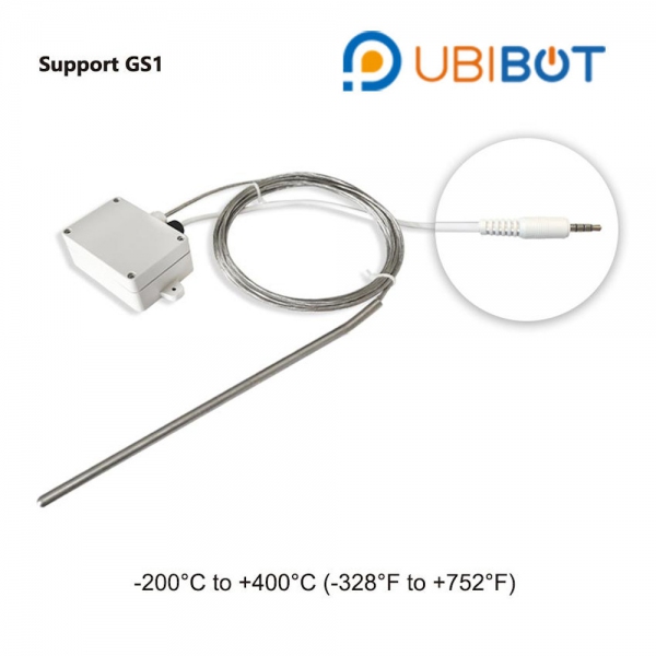 UbiBot PT-100 Industrial Grade Temperature Probe (-200℃ to +400℃) for GS1 & SP1