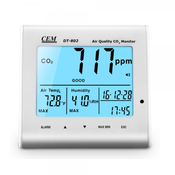 CEM DT-802 Desktop Wall mounted Indoor Air Quality CO2 Monitor