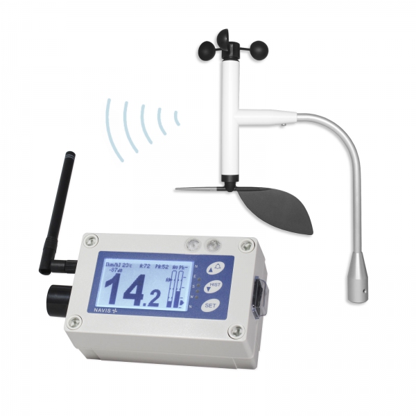 Navis W410/BAT/WSD Wireless Anemometer with Direction, Alarm 500m
