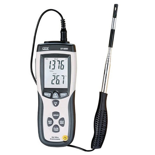 CEM DT-8880 Hot Wire Anemometer with USB interface