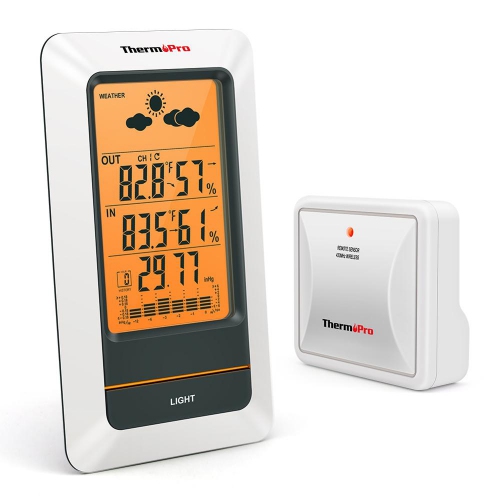 ThermoPro TP67B Indoor Outdoor Wireless Digital Thermometer Hygrometer with Weather Forecast