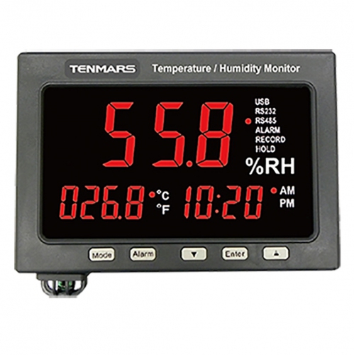 Tenmars TM-185A 1.8" LED Humidity / Temperature Monitor, Data Logger, Output Signal & Relay (214x120)