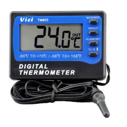 Vici TM803 Digital Fridge / Freezer IN / OUT Thermometer with Alarm 