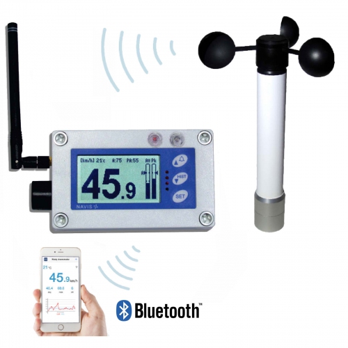 Navis W410XB/BAT/WS Wireless Anemometer with Alarm 1300m Bluetooth