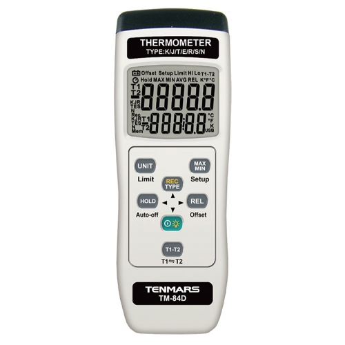 Tenmars TM-84D Dual Channel K / J / T / E / R / S / N Type Thermometer Data Logger