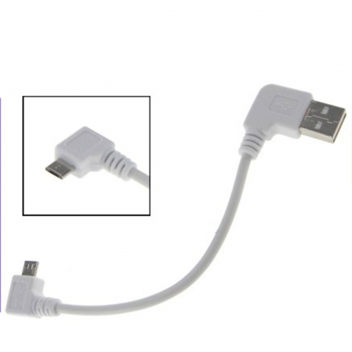 GMM Left Angle Male USB to  Right Angle Male Micro USB Cable