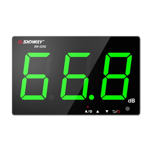 Sndway SW-525G Wall Mounted 3" LED 9.6" Display Sound Level Monitor with Alarm & Data Logger	