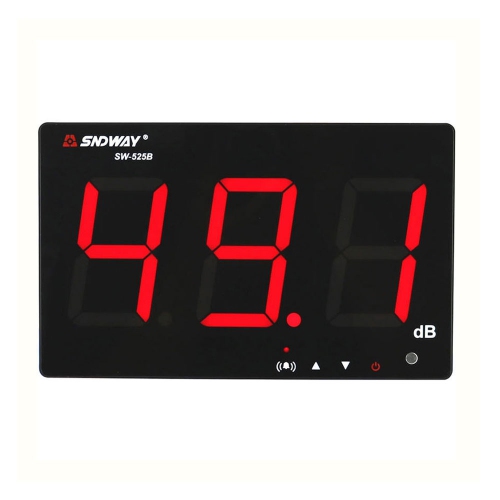 Sndway SW-525B Wall Mounted 3" LED 9.6" Display Sound Level Monitor with Alarm & Data Logger