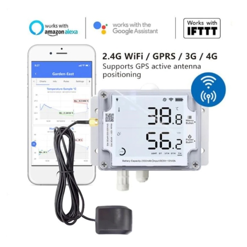 UbiBot GS1-PL4G1RS Industrial-Grade WIFI SIM Temperature Humidity Light GPS Data Logger IoT System