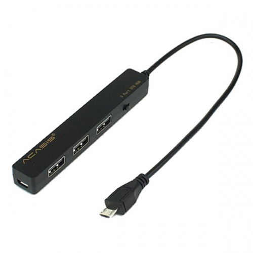 Acasis H027 OTG Micro USB 3 Ports HUB with Simultaneous Power Charging